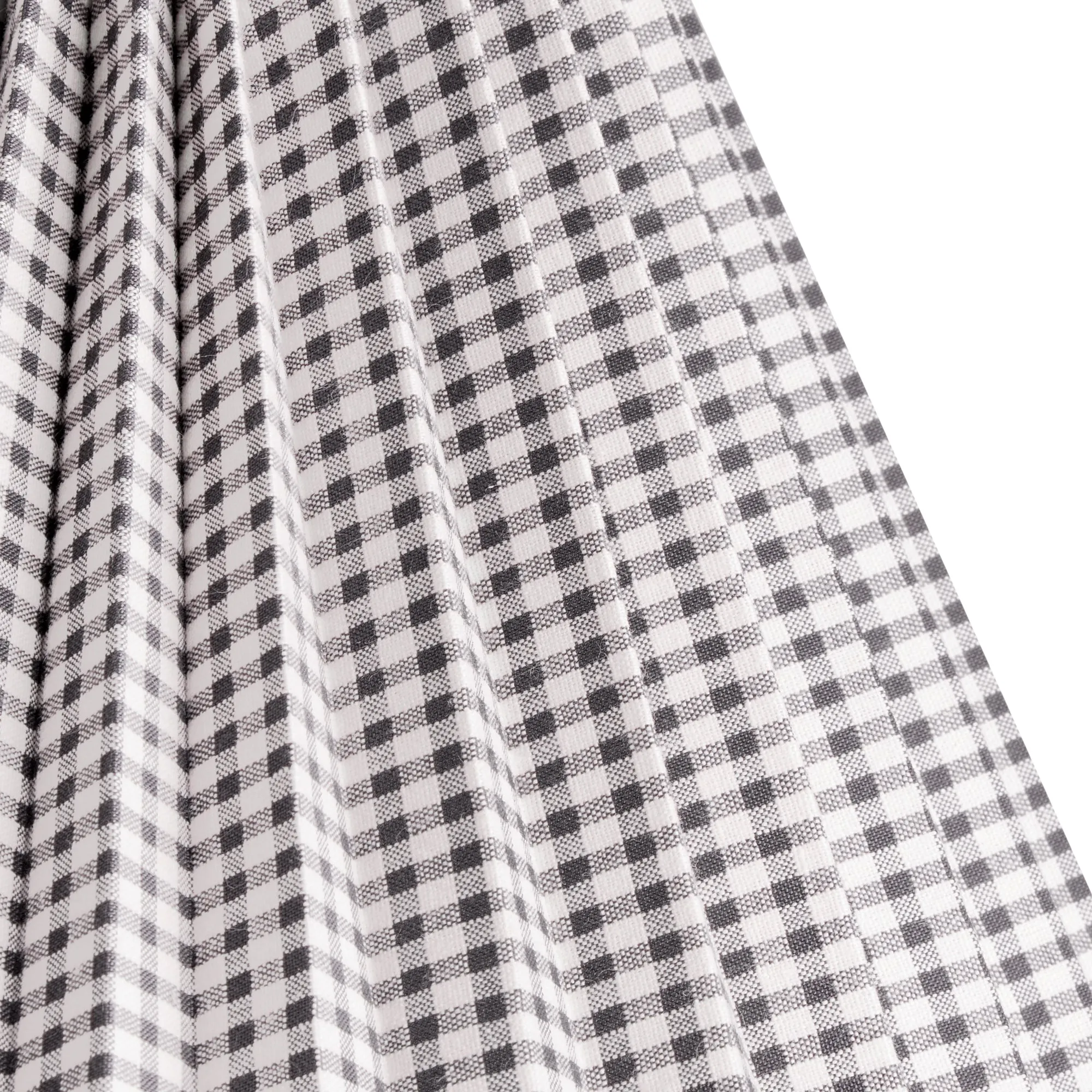 14cm tall tapered folded shade in black and white gingham