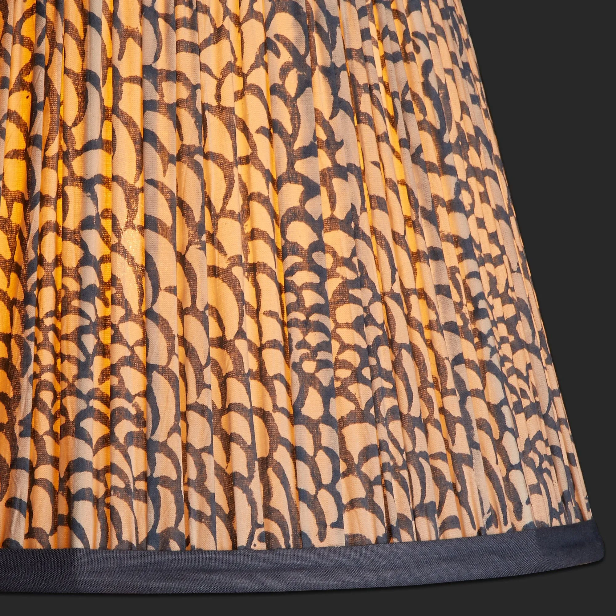 16cm empire shade in turkish blue fish scales with blue tape