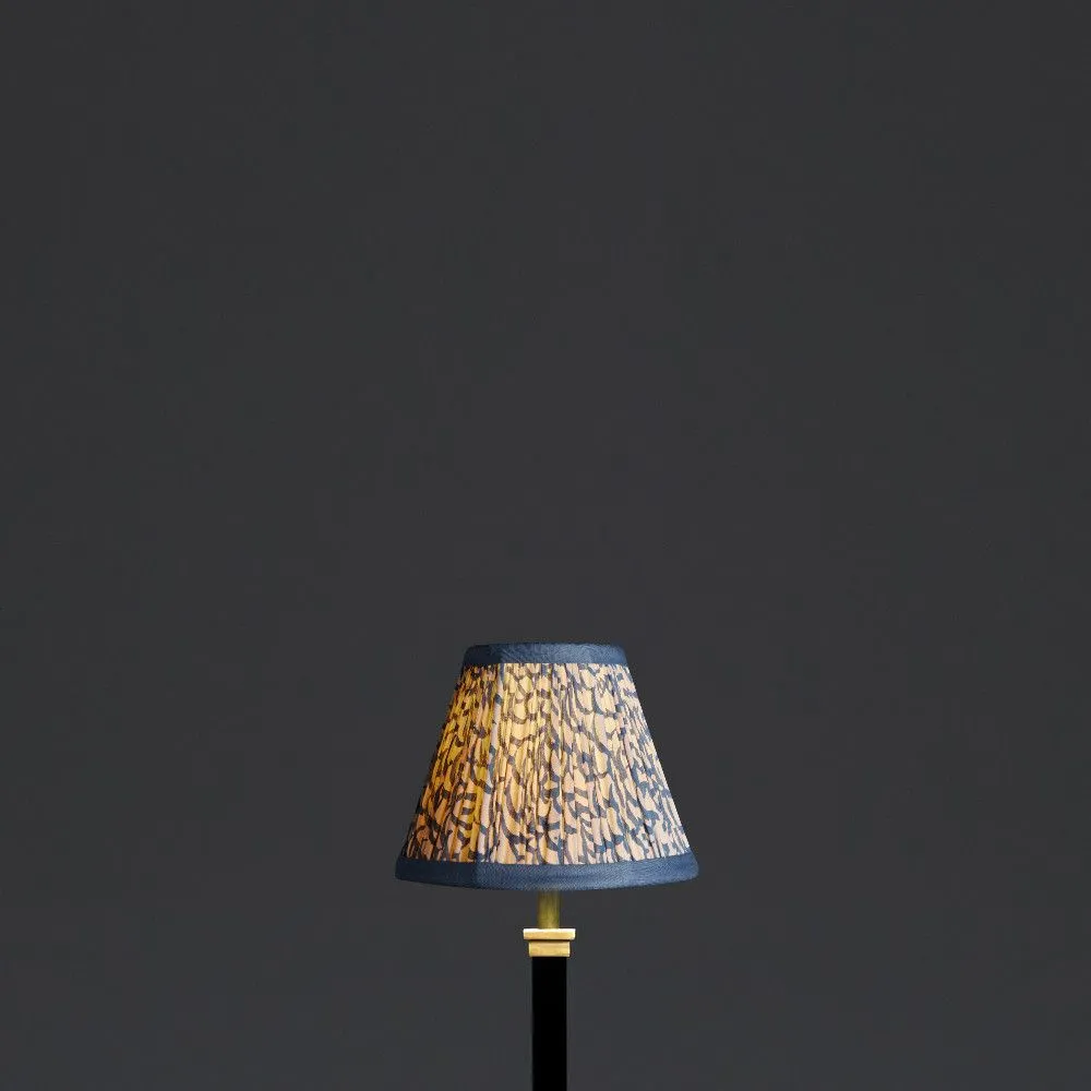 16cm empire shade in turkish blue fish scales with blue tape