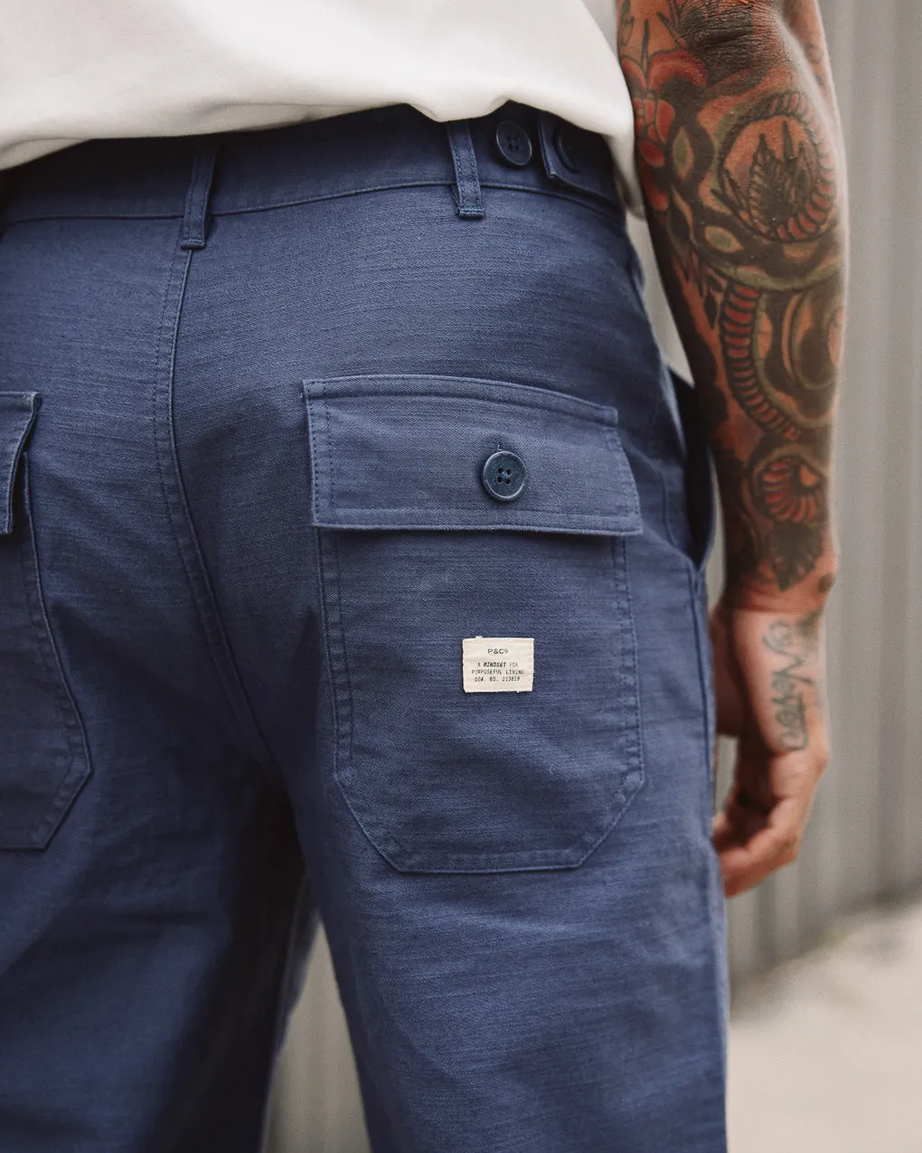 304 Service Sateen Fatigue Pants - Blue