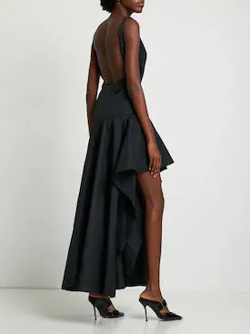719016QEACM Asymmetrical drape long dress