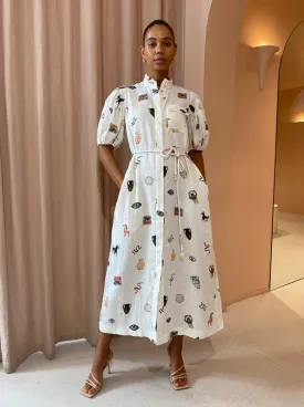 Alemais Hera Midi Dress in Ivory