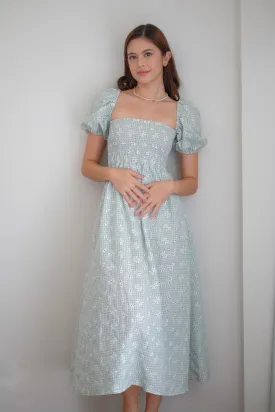 Alison Maxi Dress - powder blue eyelet