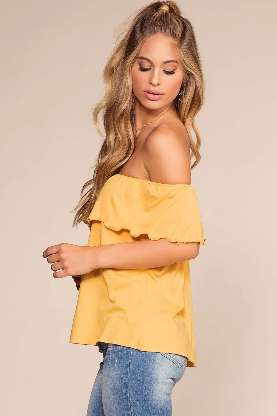 Alley Off The Shoulder Top - Honey