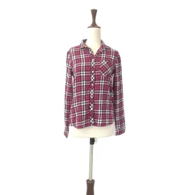 American Eagle Pink & Grey Checked Shirt | Brand New |