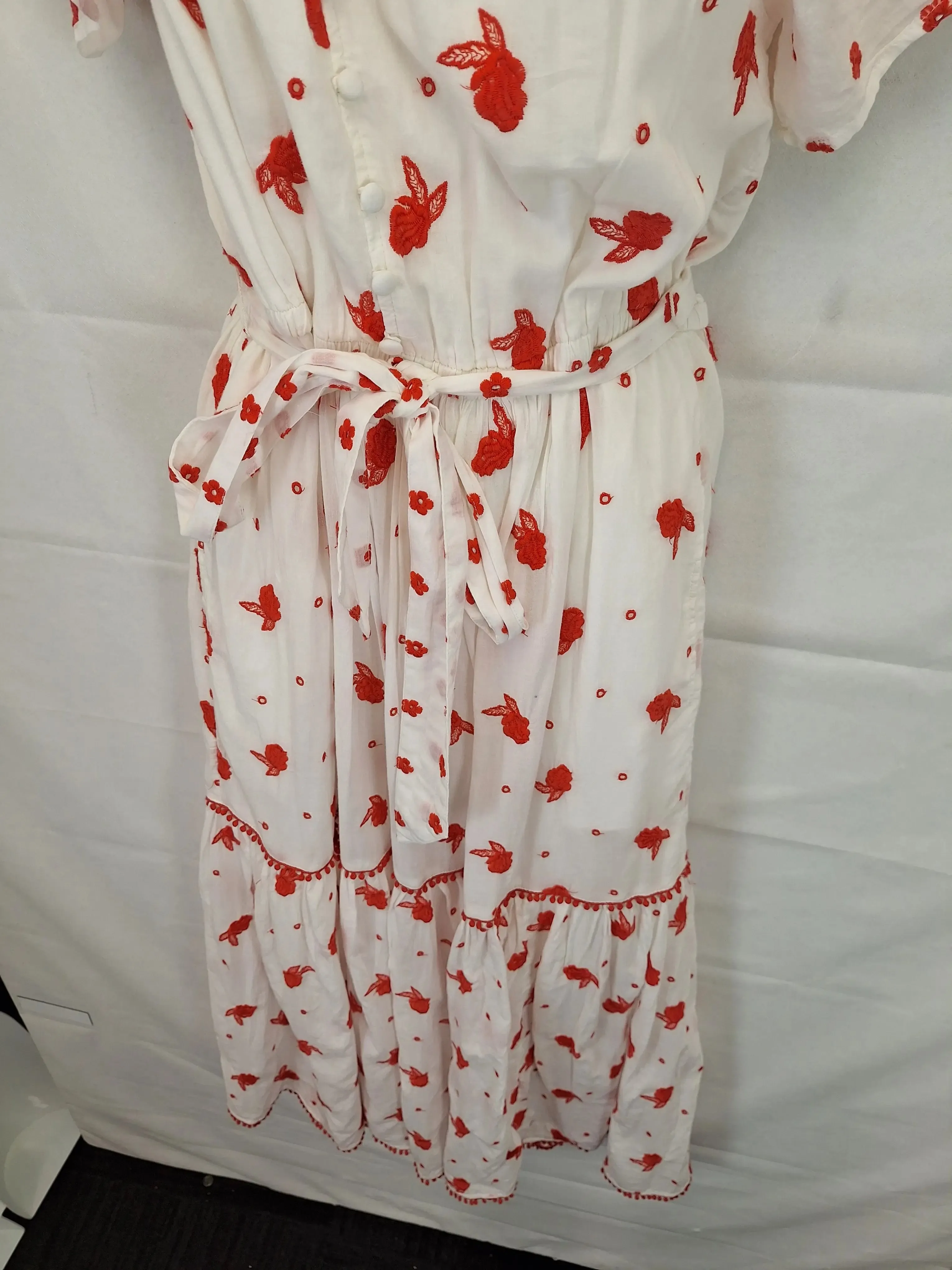 Anthropologie Floral Off Shoulder Maxi Dress Size M