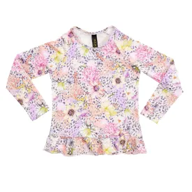 Aqua Blu Kids Long Sleeve Rash Vest AG2211DY - Daisy
