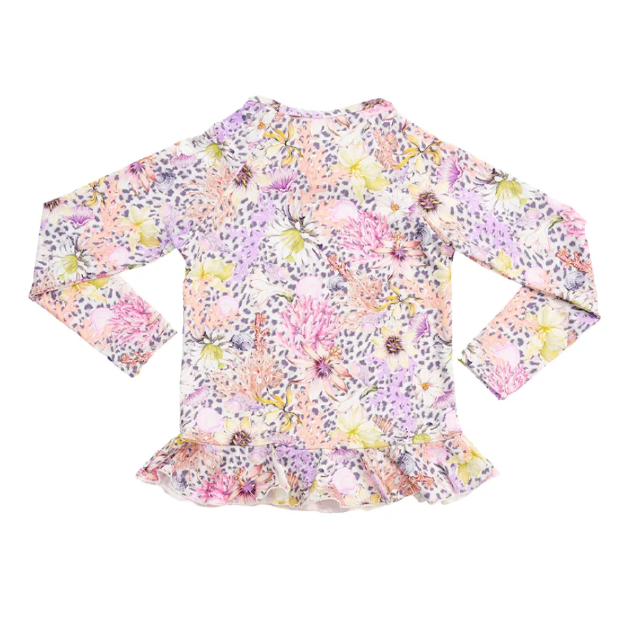 Aqua Blu Kids Long Sleeve Rash Vest AG2211DY - Daisy