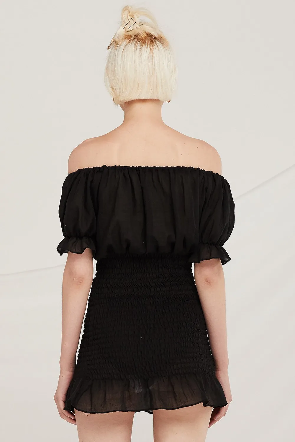 Ashley Off-the-Shoulder Smocked Dress