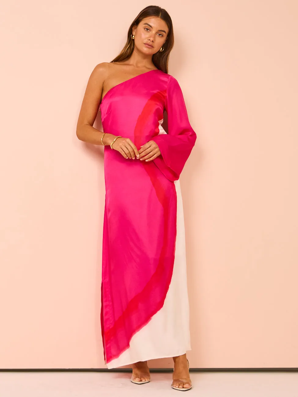 Aston Studio Easton Dress in Bougainvillea