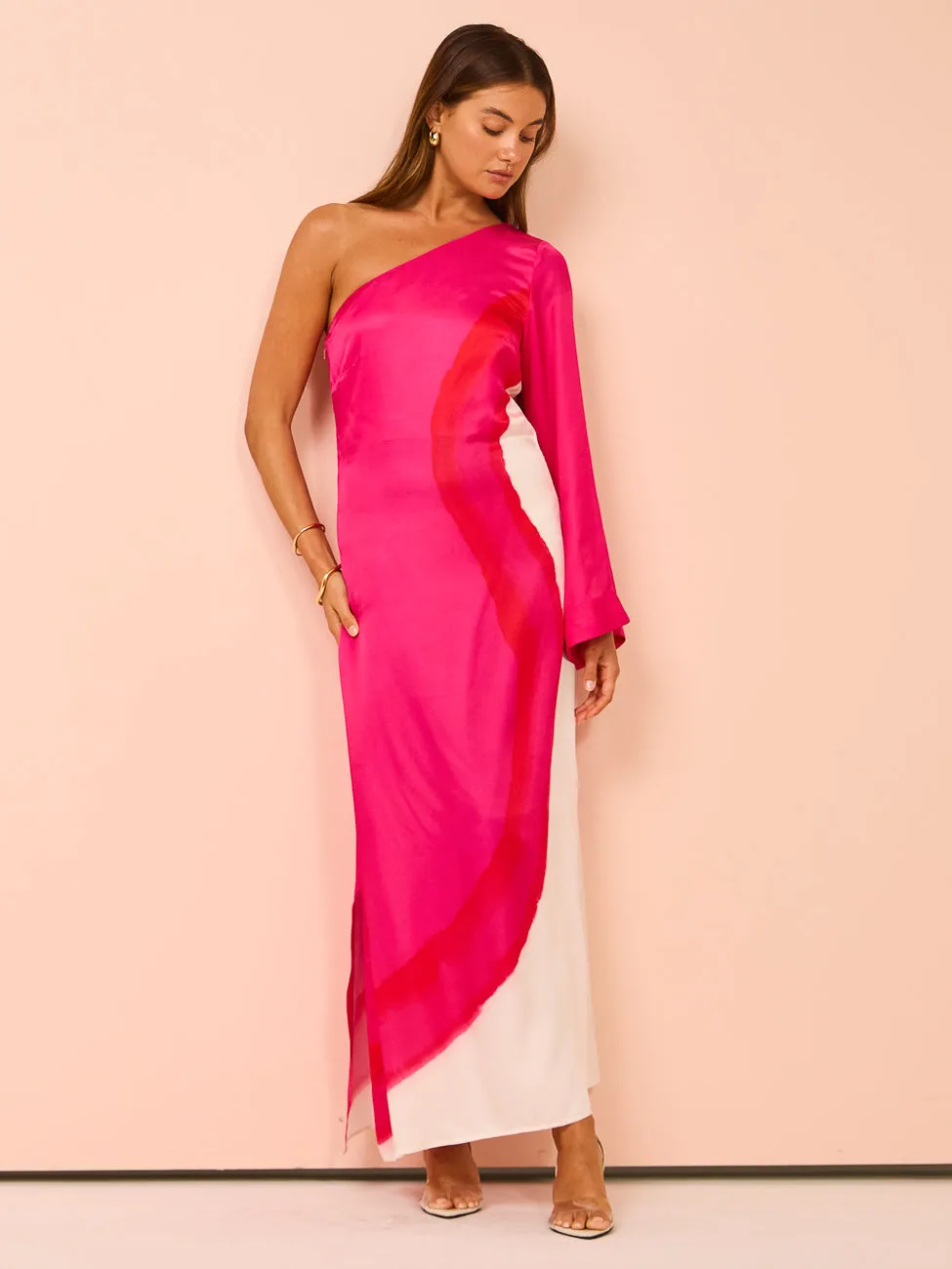 Aston Studio Easton Dress in Bougainvillea