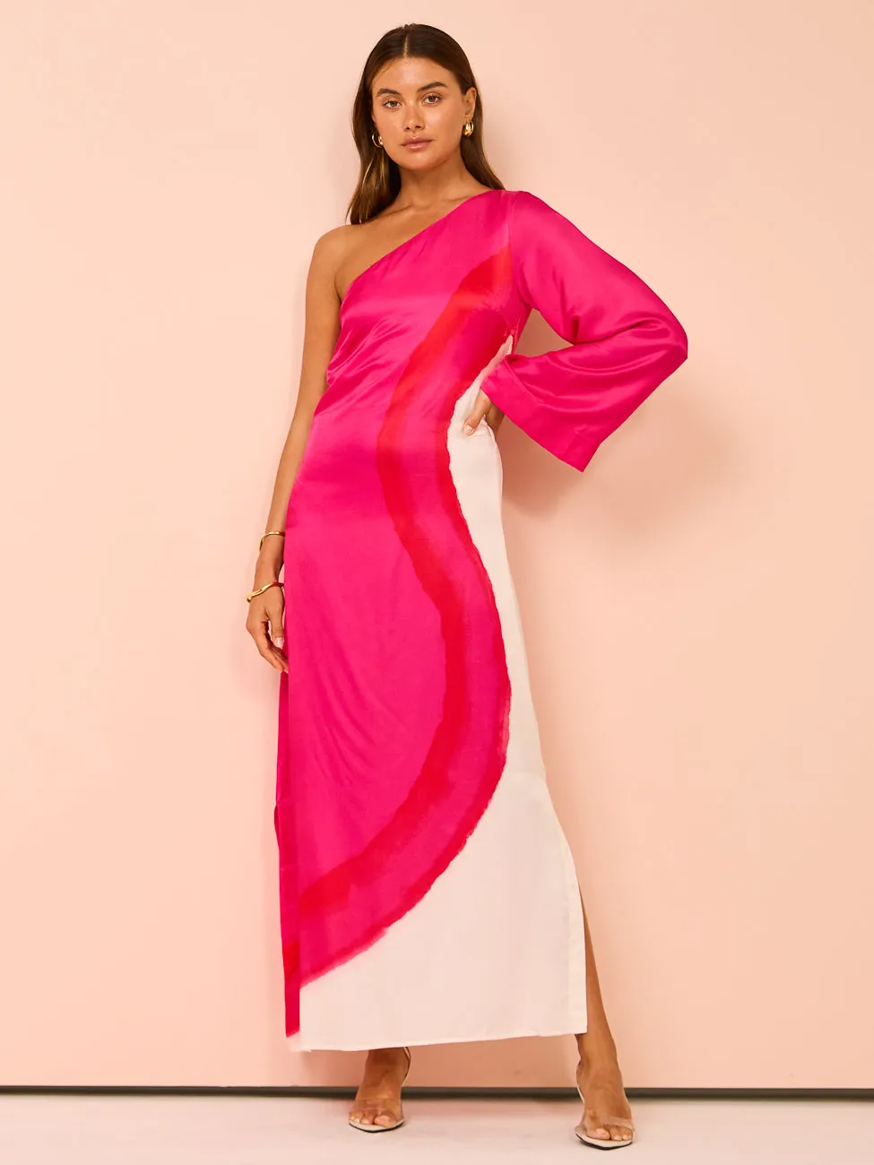 Aston Studio Easton Dress in Bougainvillea