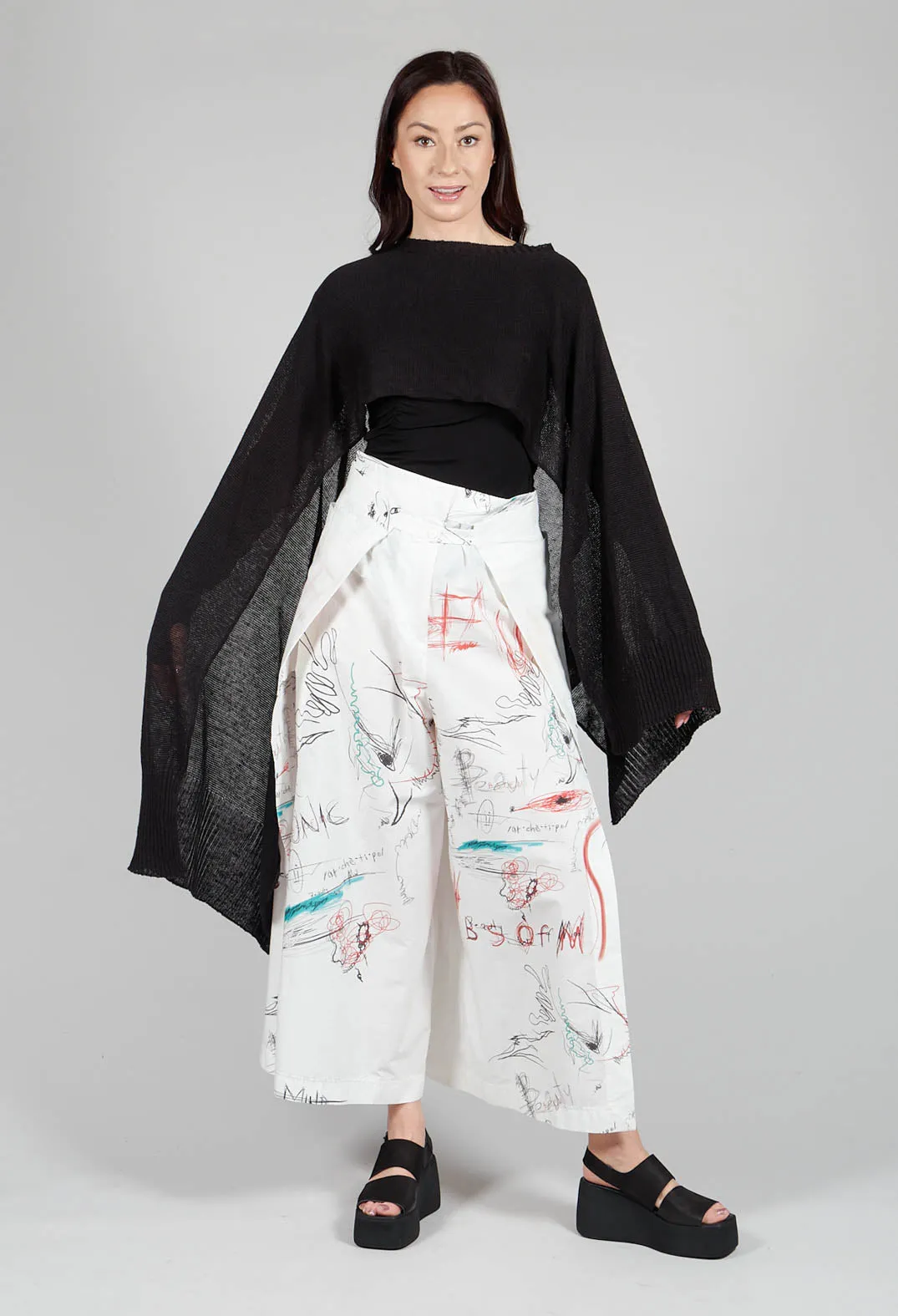 Asymmetrical Cape in Black