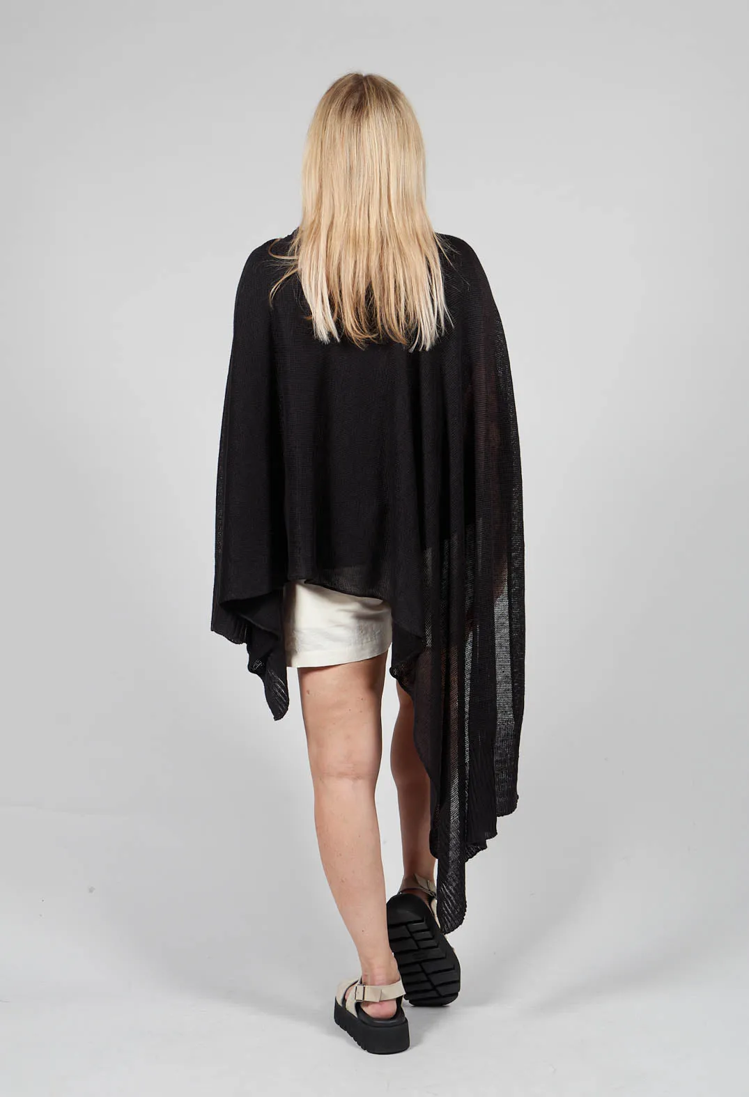 Asymmetrical Cape in Black