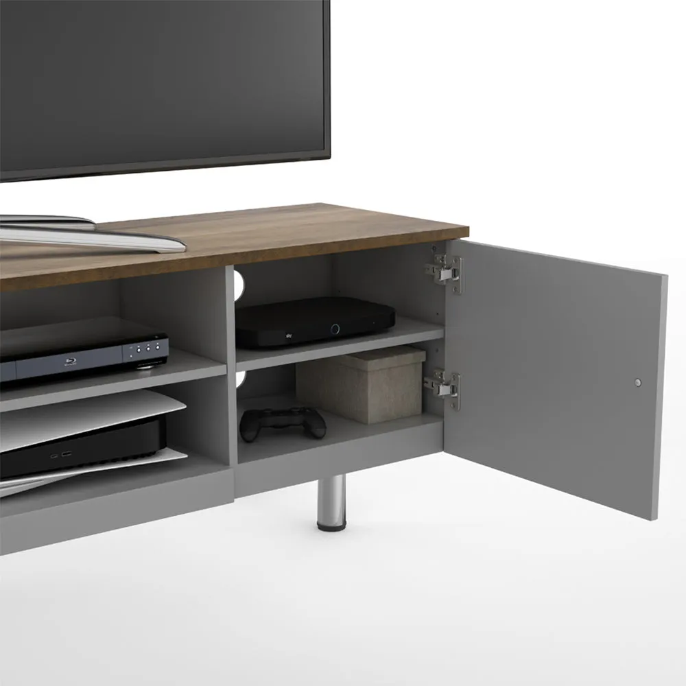 AVF  Whitesands 1.9M TV Stand - Satin Grey | FS1900WSSG