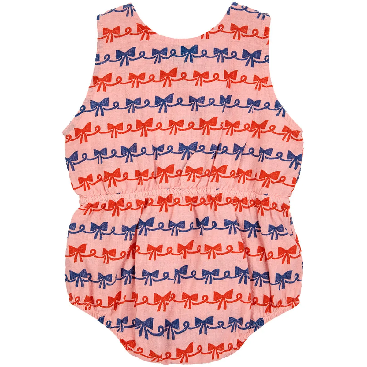 Baby Ribbon Bow Woven Romper by Bobo Choses
