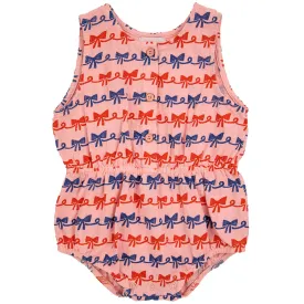 Baby Ribbon Bow Woven Romper by Bobo Choses
