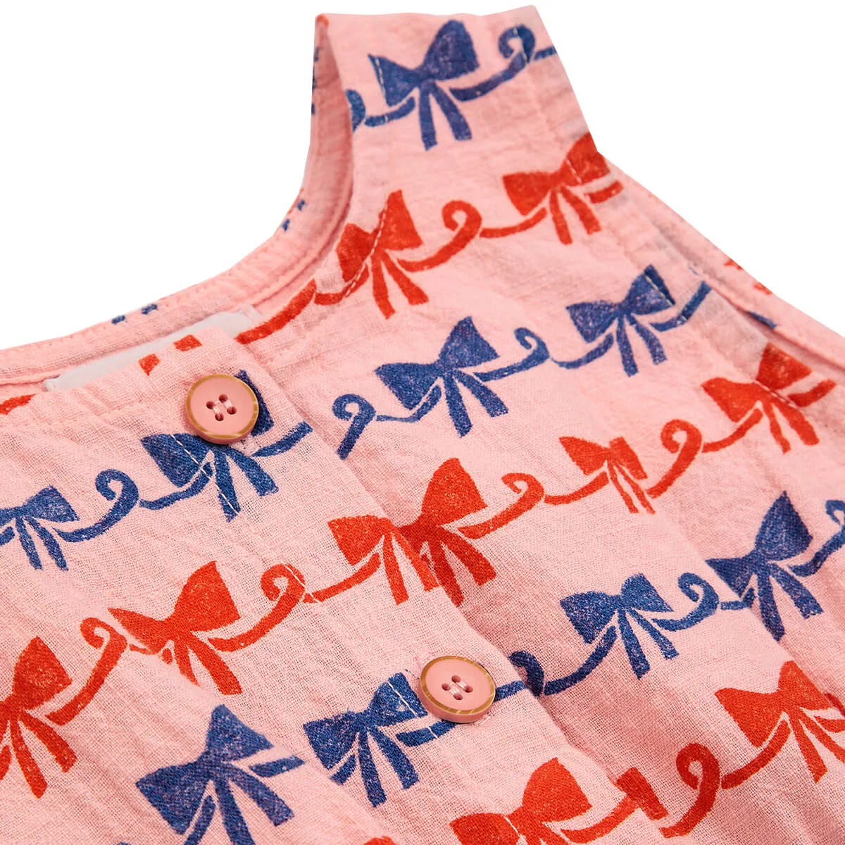 Baby Ribbon Bow Woven Romper by Bobo Choses