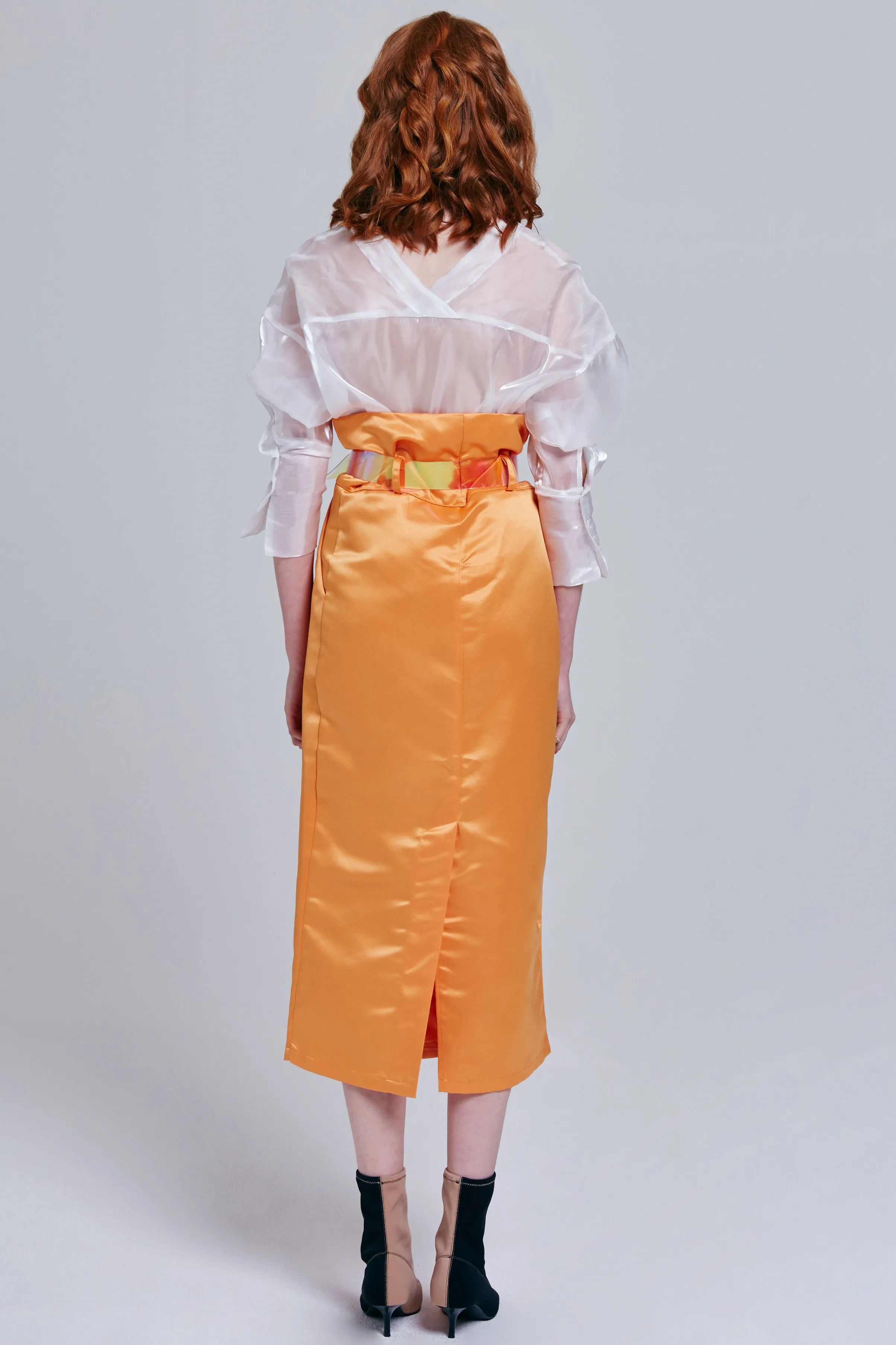 Bailey Silky Midi Skirt with Belt