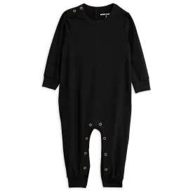 Basic Romper in Black by Mini Rodini - Last One In Stock - 56/62 (1-4 Months)