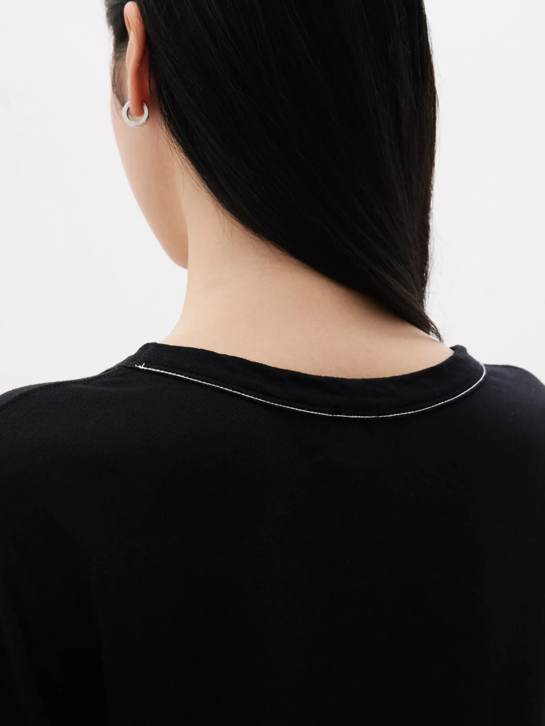 Bassike Contrast T.Shirt Dress - Black