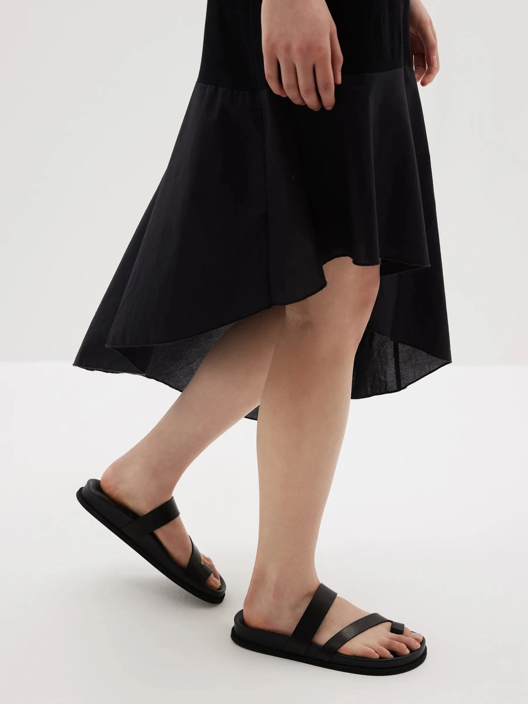 Bassike Contrast T.Shirt Dress - Black