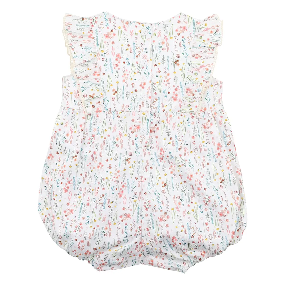 Bebe Grace Print Woven Romper (Size NB-0)