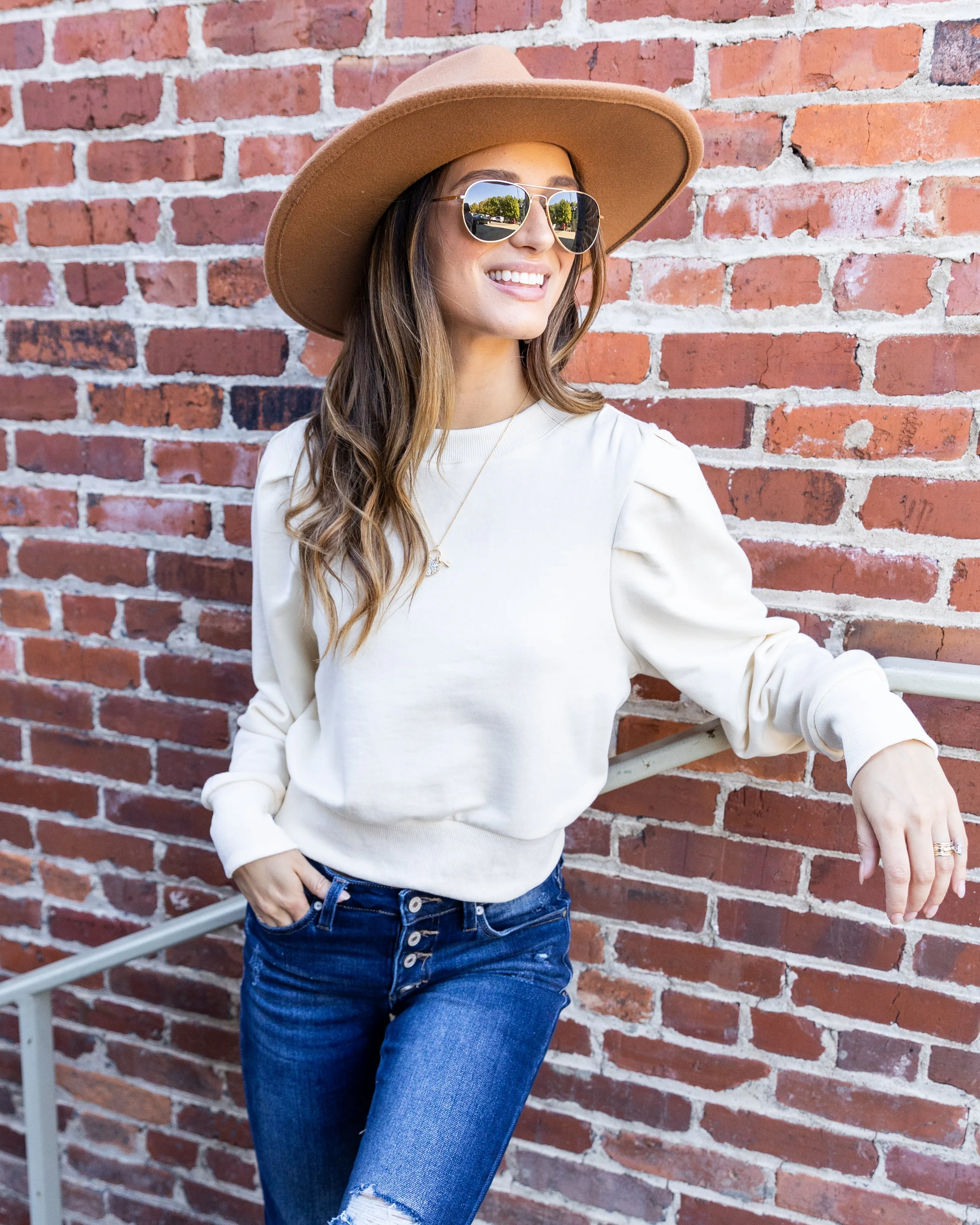 Becca Pleated Top - Cream