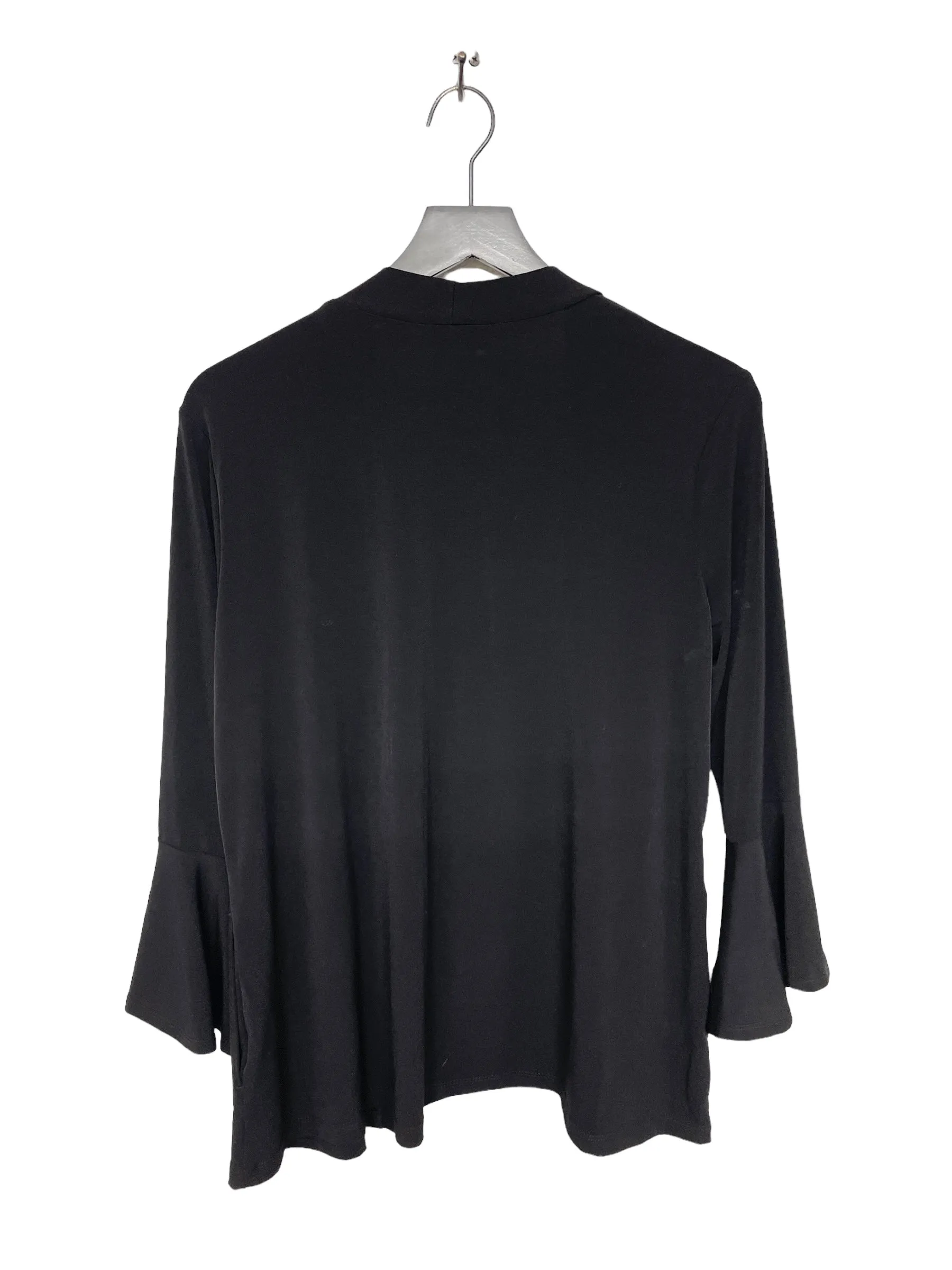 Black Cardigan Susan Graver, Size L