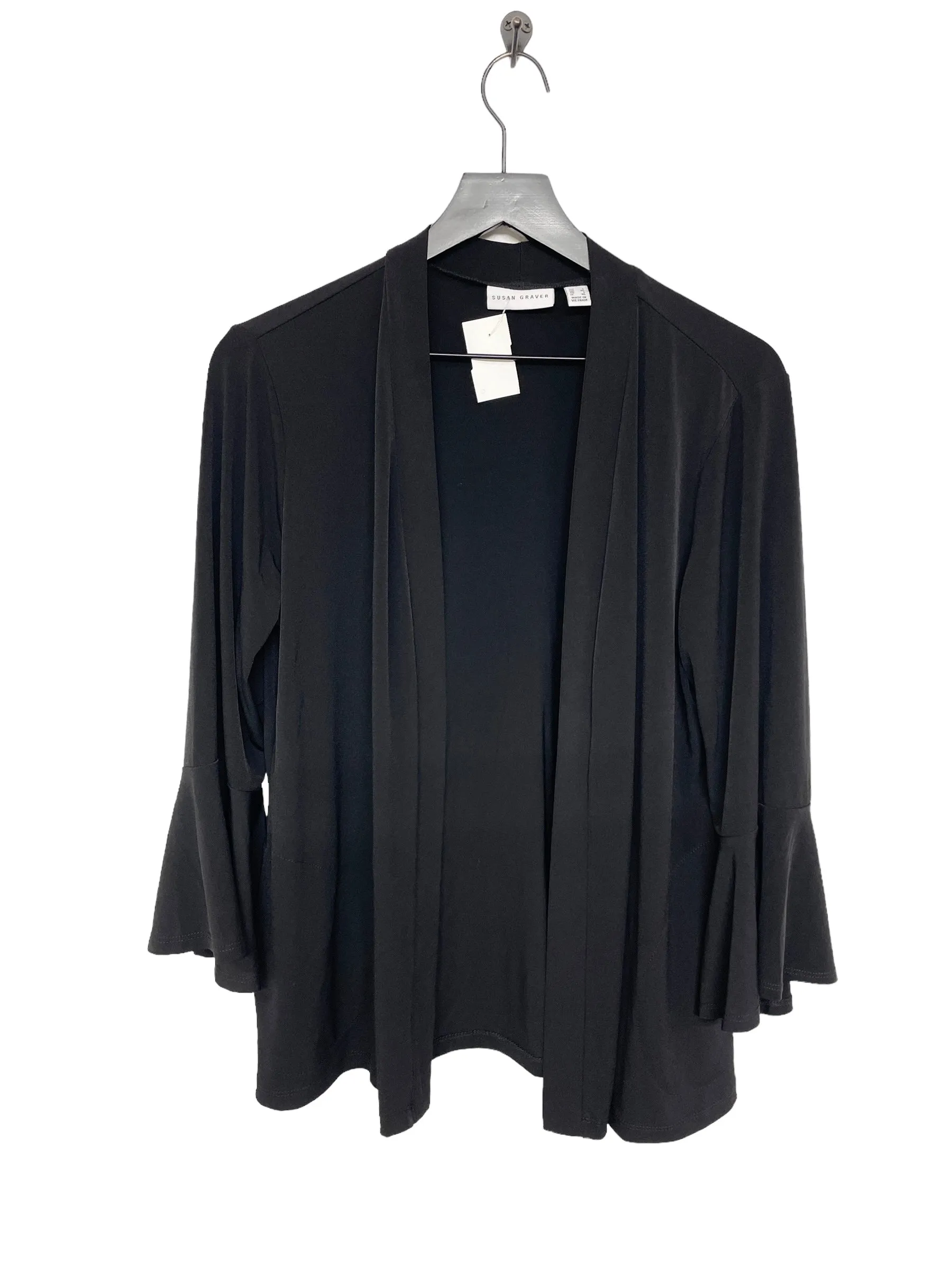 Black Cardigan Susan Graver, Size L