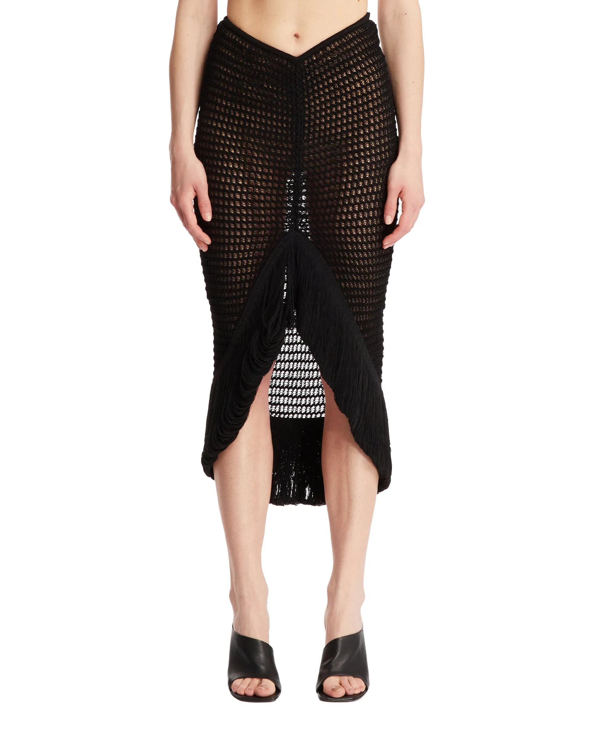 Black Crochet Skirt