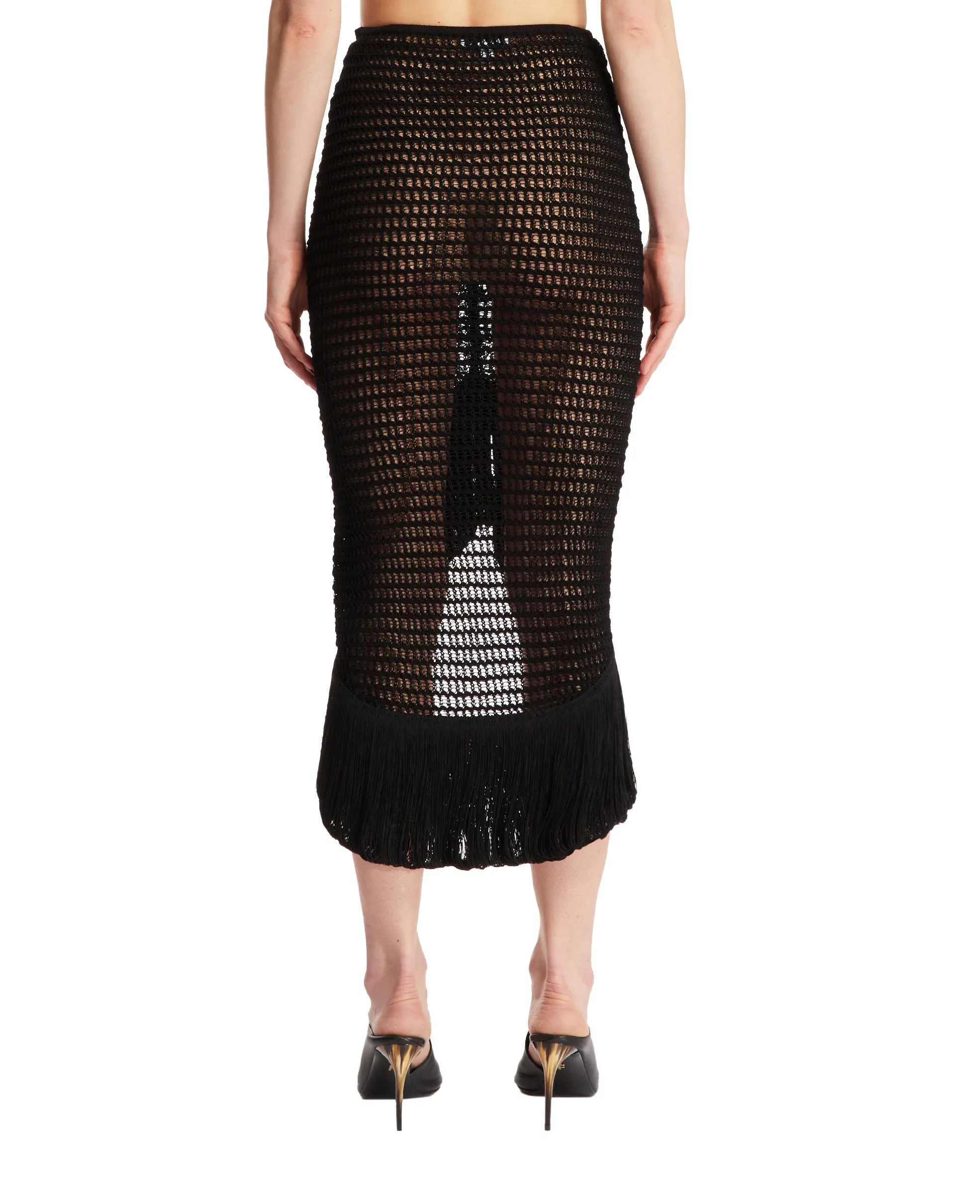 Black Crochet Skirt