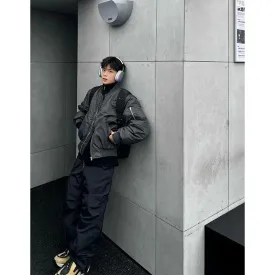 Bonsir bomber jacket American Retro Pilot Jacket Men's Spring Cleanfit Baseball Uniform Pu Shuai Spring and Autumn Vintage Jacket