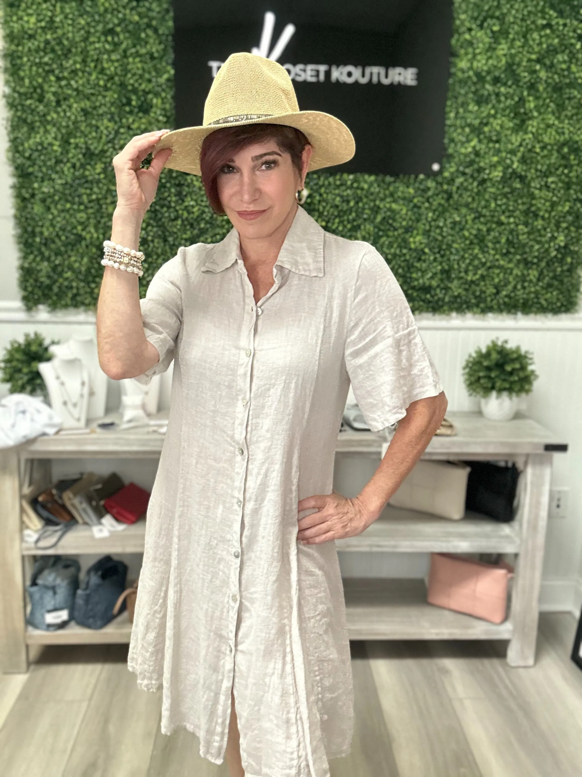 Button Down Linen Dress
