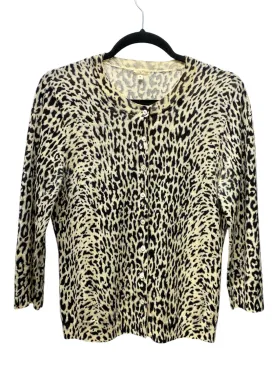 Cardigan By J. Crew In Animal Print, Size: M