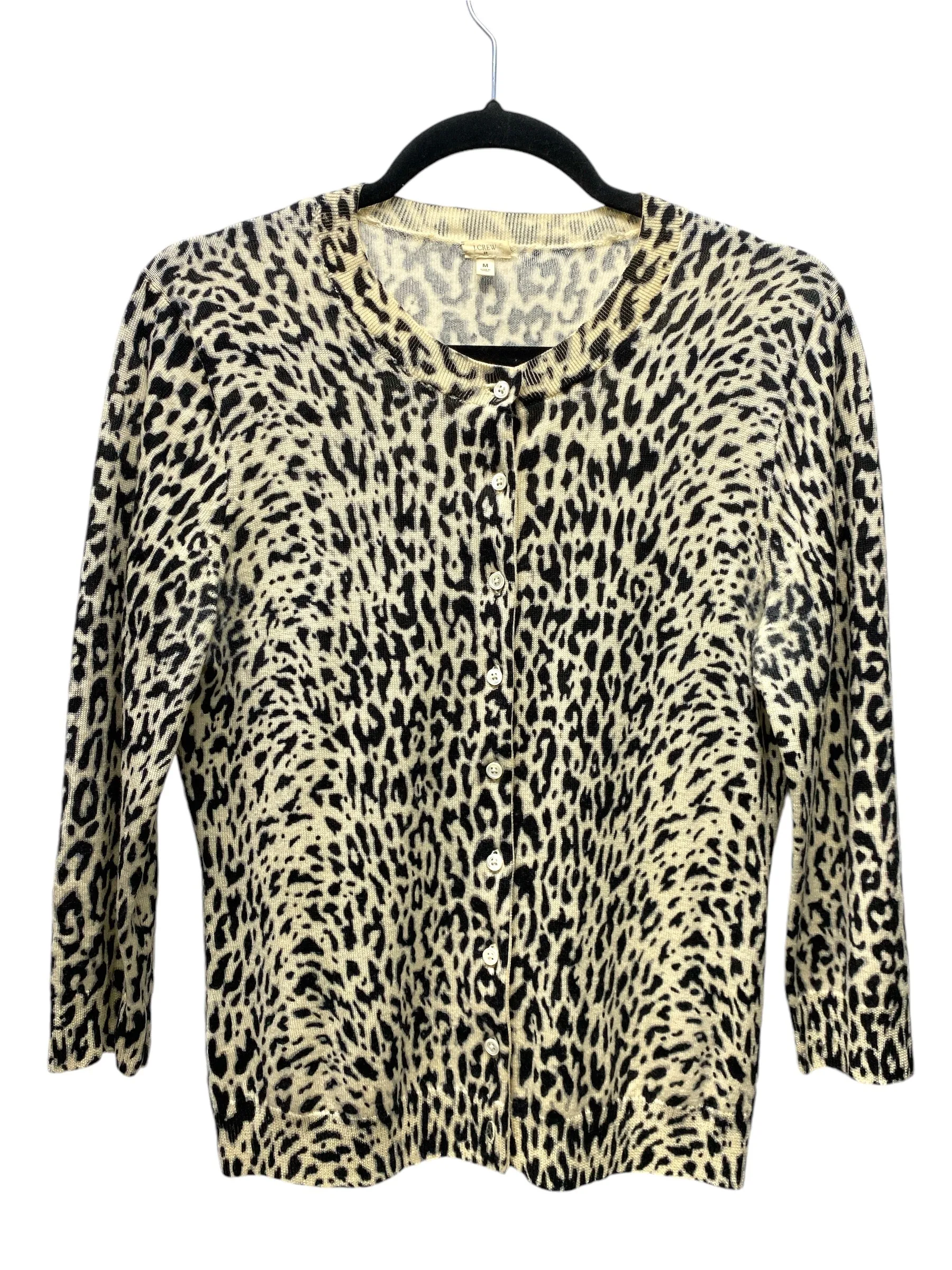 Cardigan By J. Crew In Animal Print, Size: M
