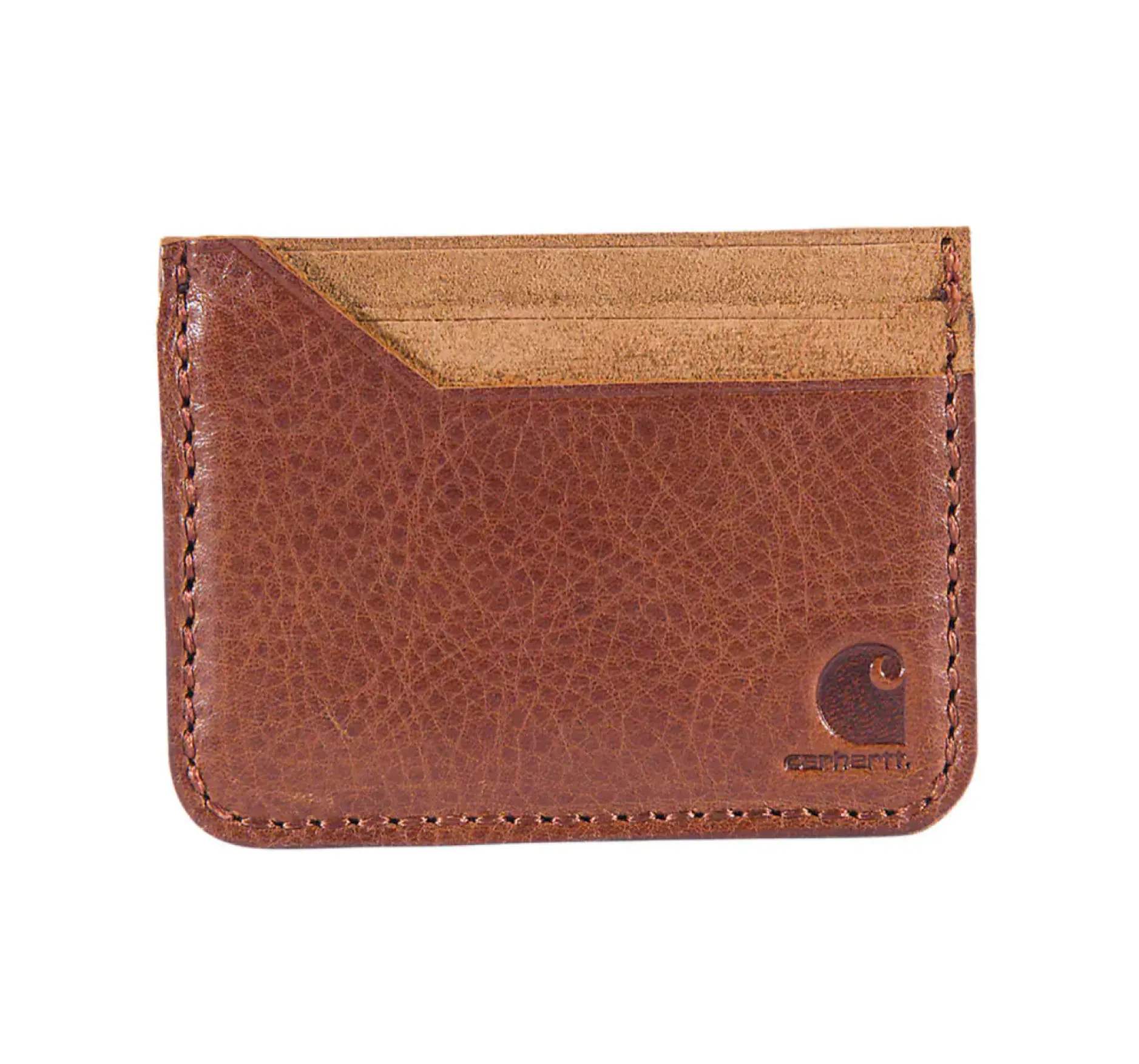 Carhartt Men's Patina Leather Front Pocket Logo Wallet