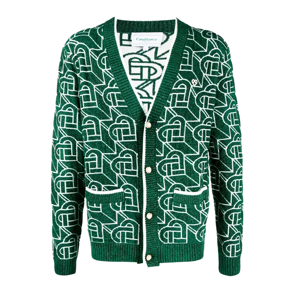Casablanca Heart Monogram Cardigan