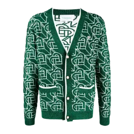 Casablanca Heart Monogram Cardigan