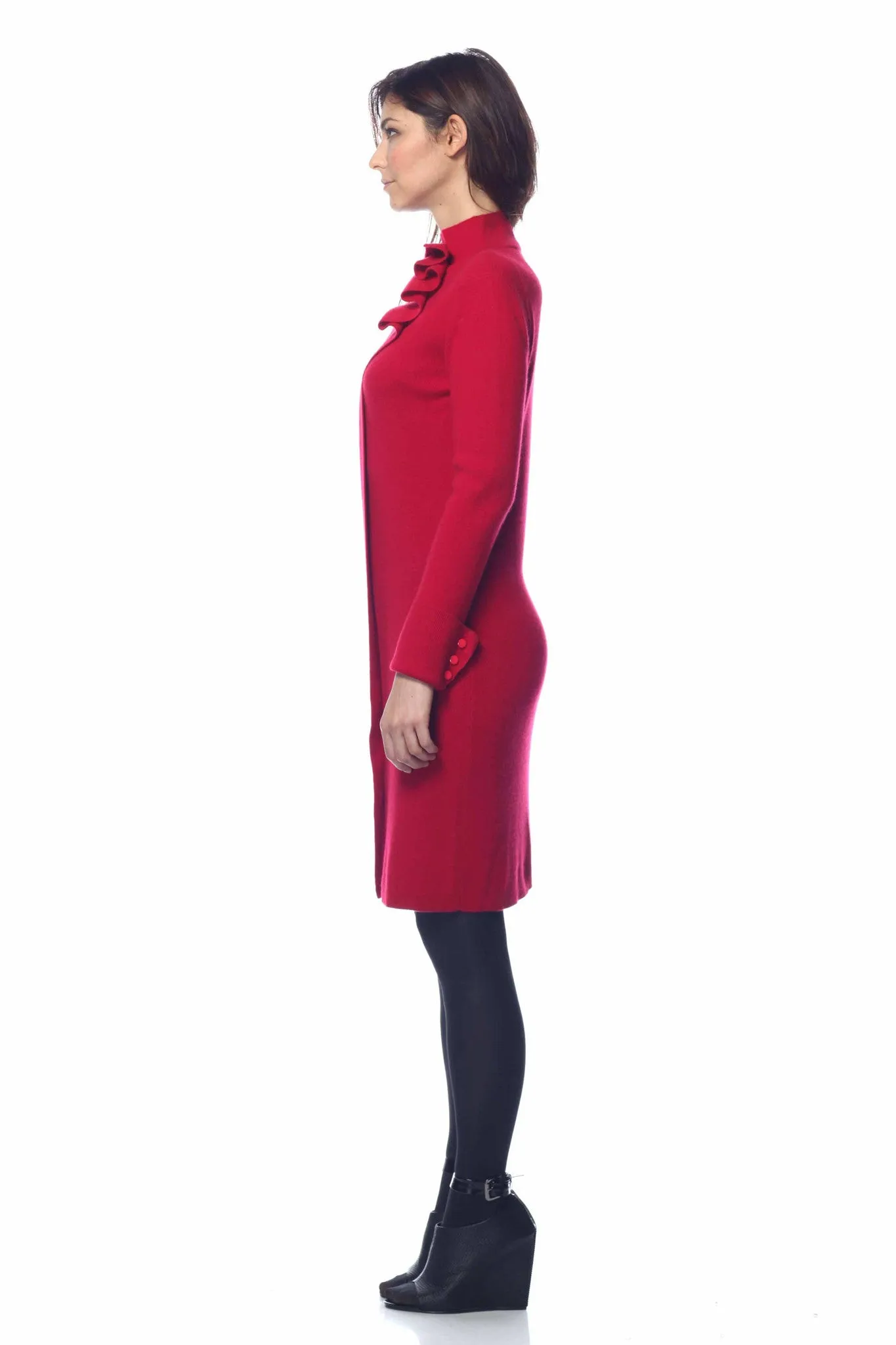 Catherine Convertible 100% Cashmere Dress/Cardigan - Black