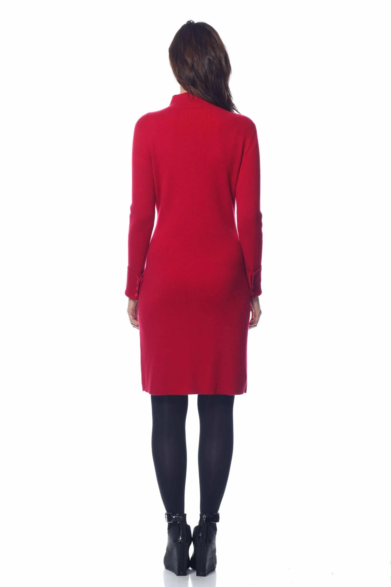 Catherine Convertible 100% Cashmere Dress/Cardigan - Black