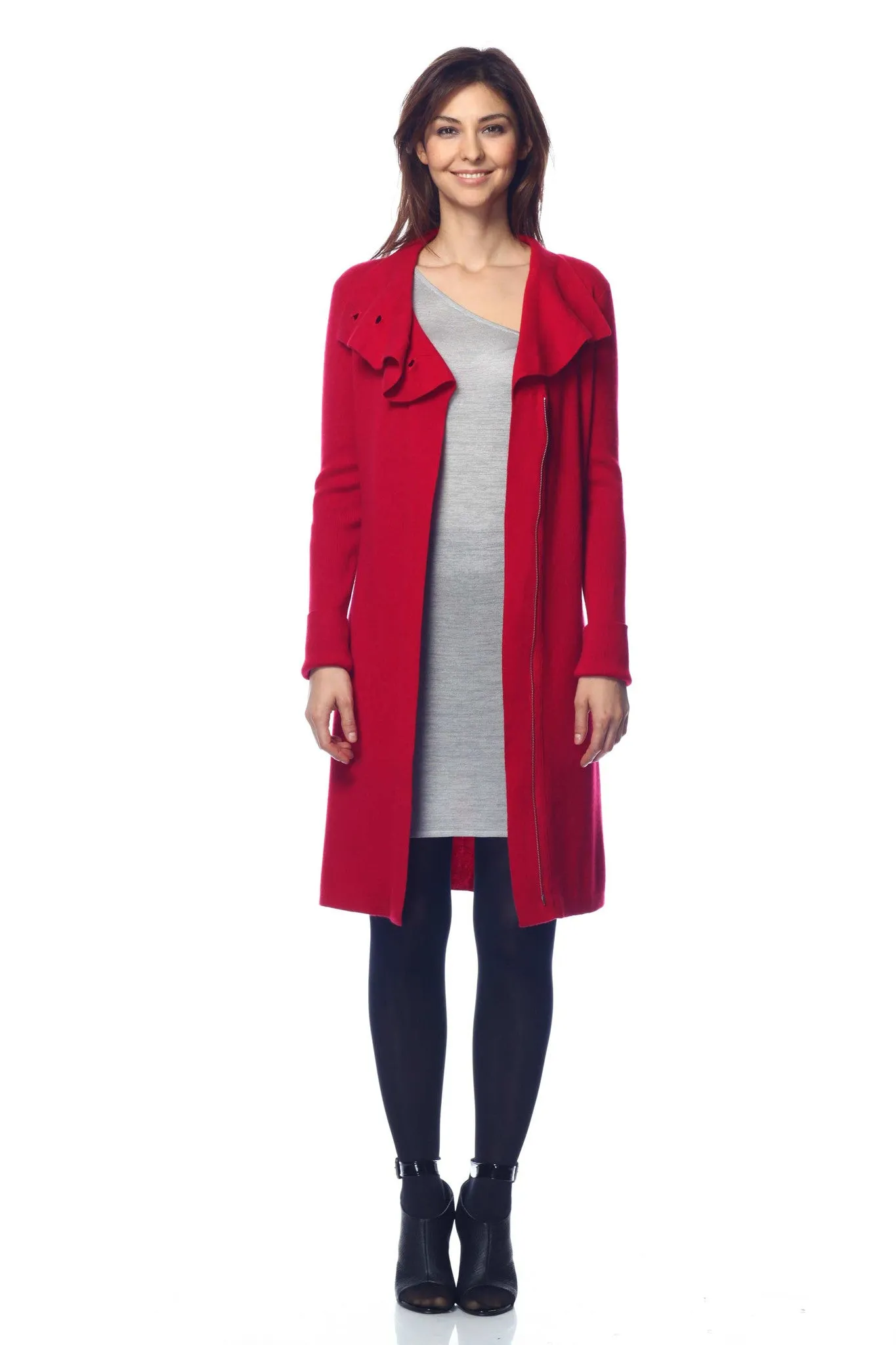 Catherine Convertible 100% Cashmere Dress/Cardigan - Black