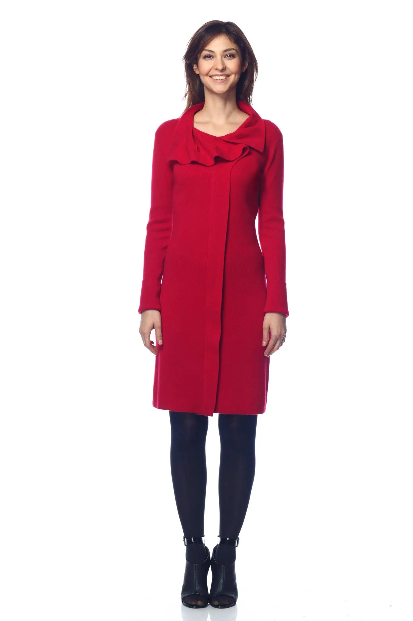 Catherine Convertible 100% Cashmere Dress/Cardigan - Black