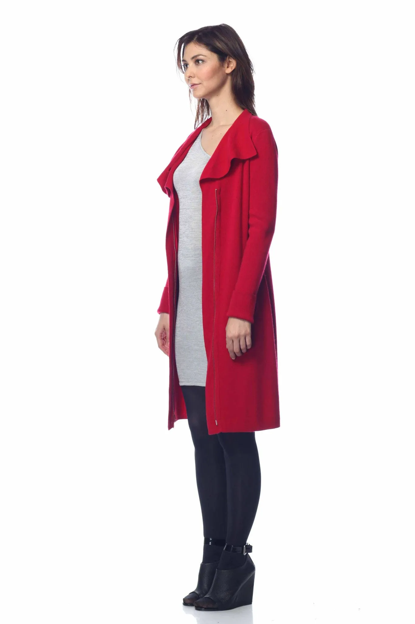 Catherine Convertible 100% Cashmere Dress/Cardigan - Black