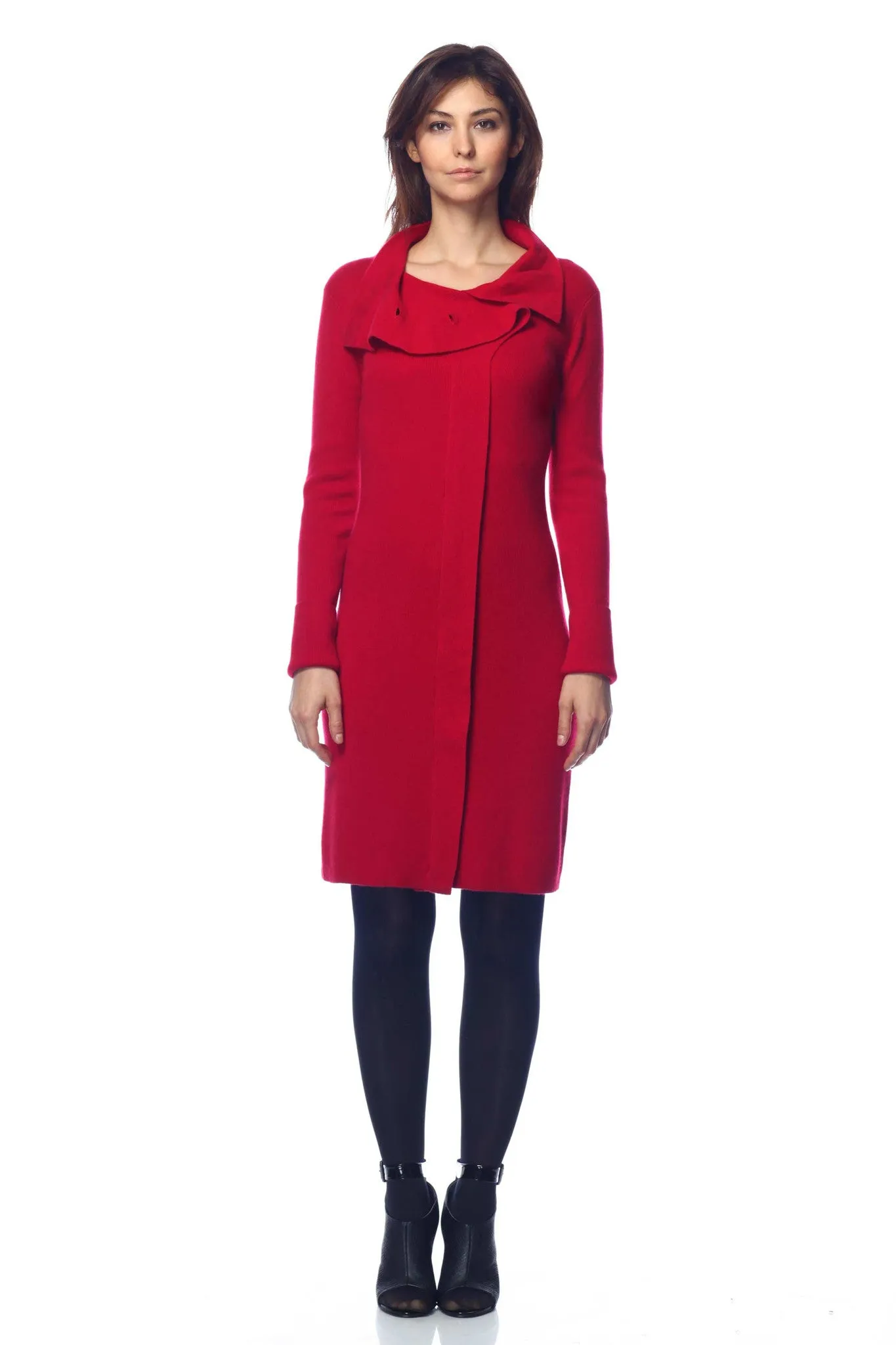Catherine Convertible 100% Cashmere Dress/Cardigan - Black