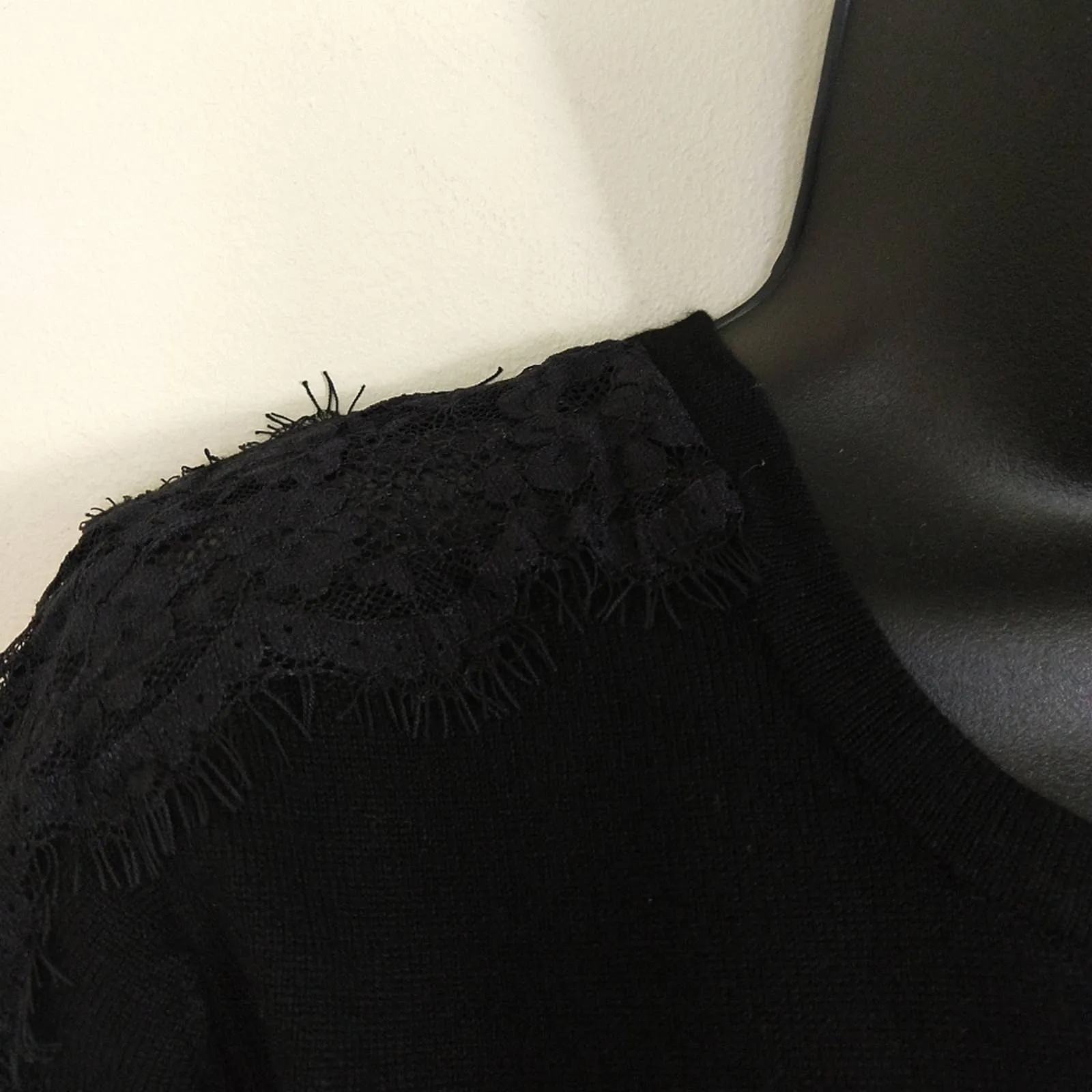 Catherine Malandrino Eyelash Lace Sleeve Cardigan