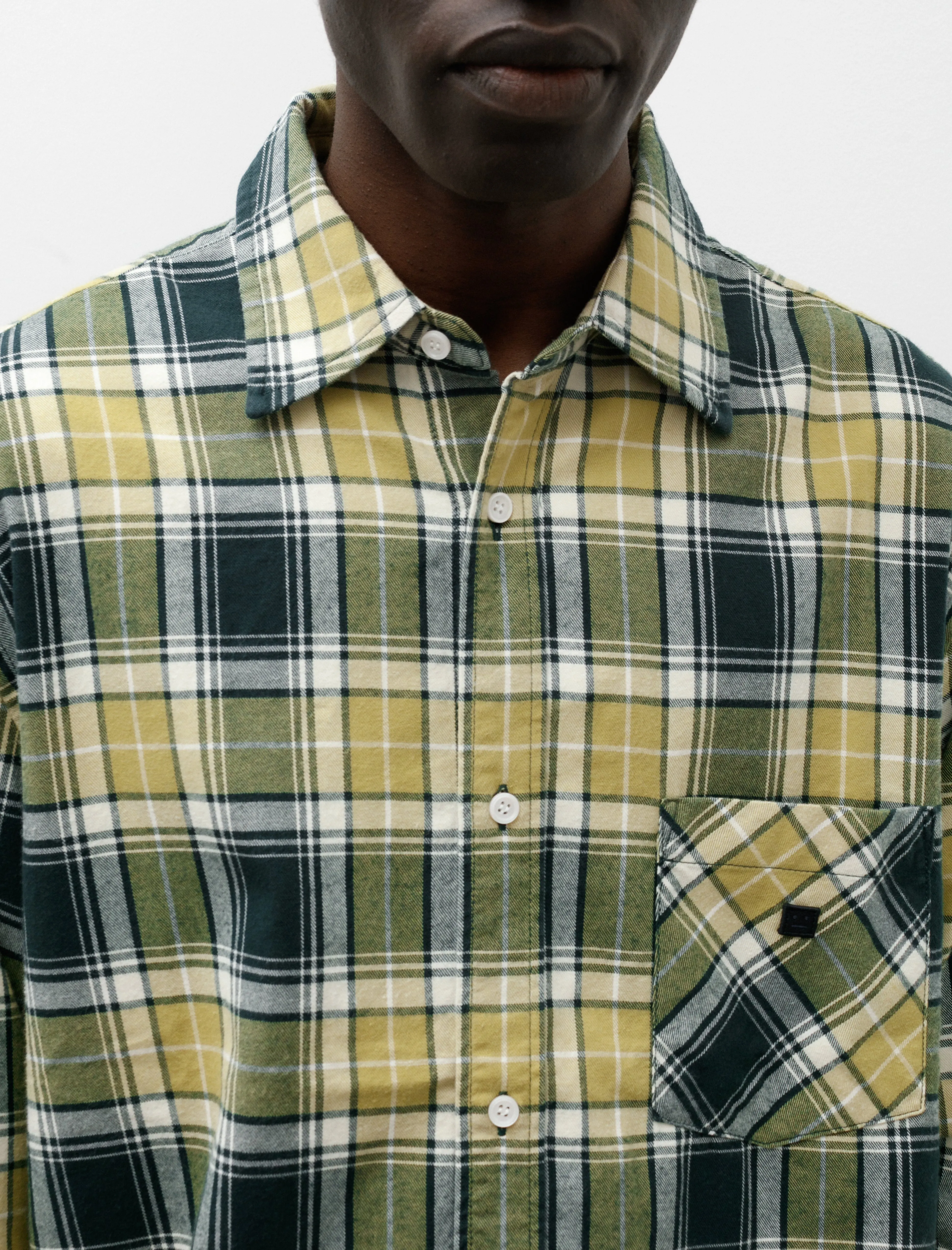Check Shirt Forest Green Light Green