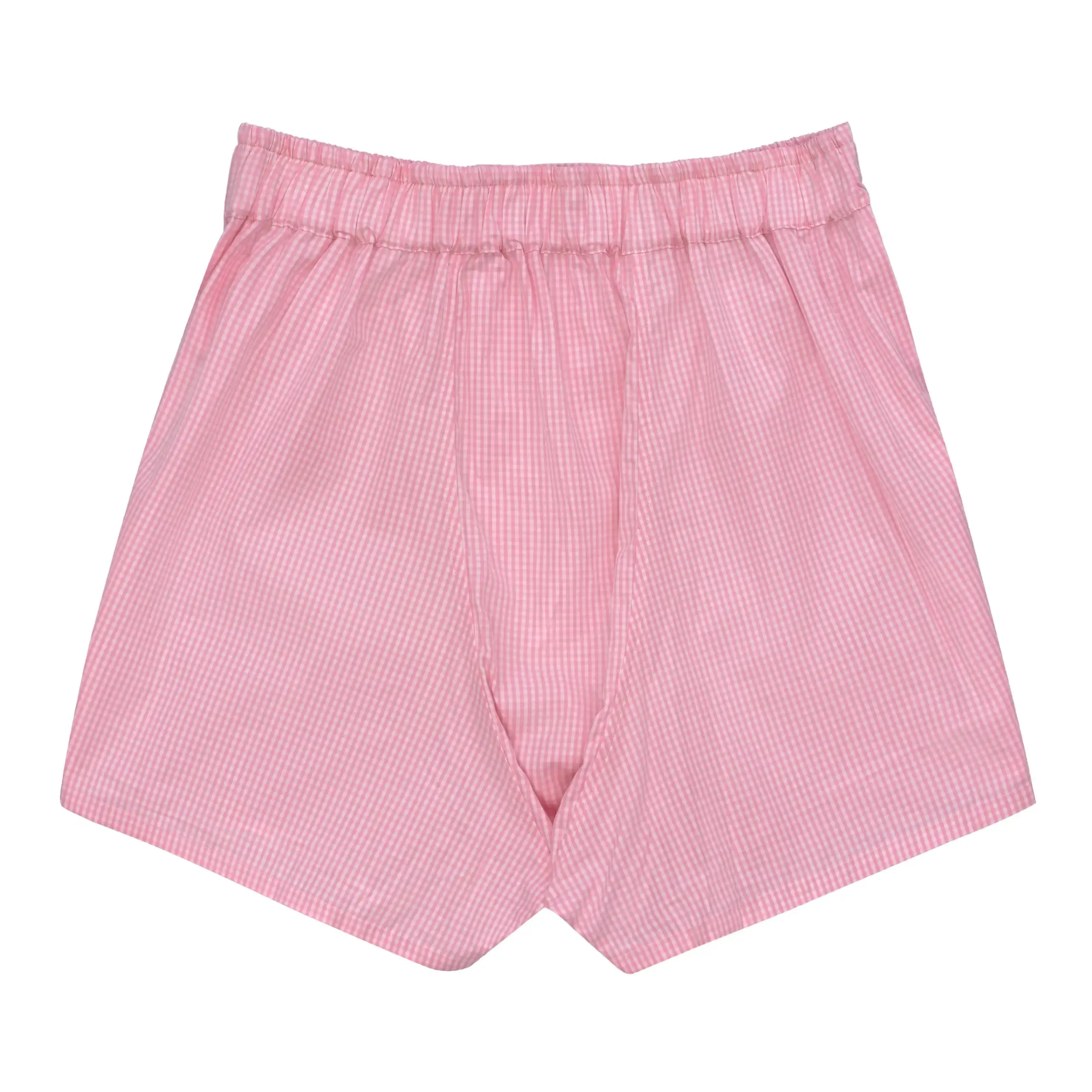 Checked Boxer Shorts in Pink and White