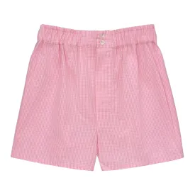 Checked Boxer Shorts in Pink and White