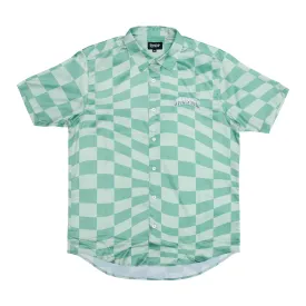 Checked Short Sleeve Button Up (Olive/Pine)